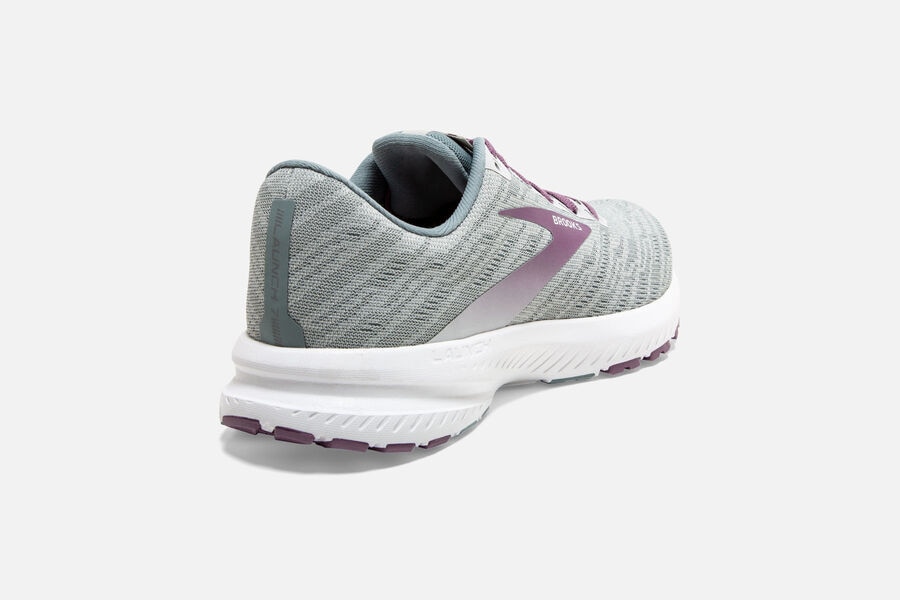 Brooks Launch 7 Road Running Shoes - Womens - Grey/Purple - HT1642597